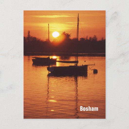 Bosham Sonnenuntergang Postkarte (Vorderseite)