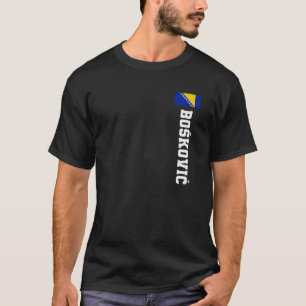 Boskovic-Bosnienflagge Nachname Coat of Arm Emblem T-Shirt