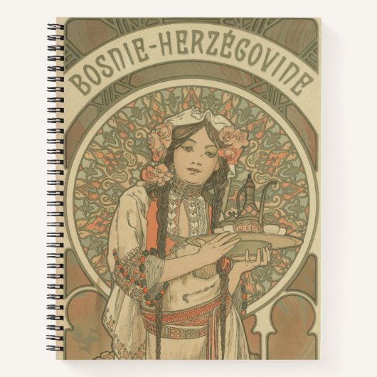 Bosnia and Herzegovina by Alphonse Mucha (1900) Notizblock (Vorderseite)