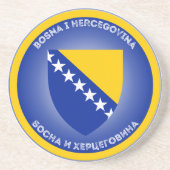 Bosnia and Herzegovina Coat of Arms Circle Shape Getränkeuntersetzer (Vorne)