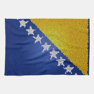 Bosnia and Herzegovina Flag Artistic Kitchen Decor Geschirrtuch