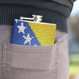 Bosnia and Herzegovina Flag Patriotic Design Flachmann