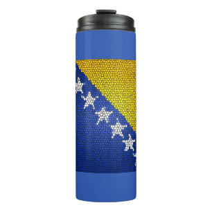 Bosnia and Herzegovina Flag Patriotic Gift Thermosbecher