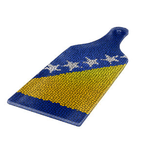 Bosnia and Herzegovina Flag Patriotic Kitchen Deco Schneidebrett