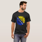 Bosnia and Herzegovina Flag Sunflower Bosnian Root T-Shirt (Vorne ganz)