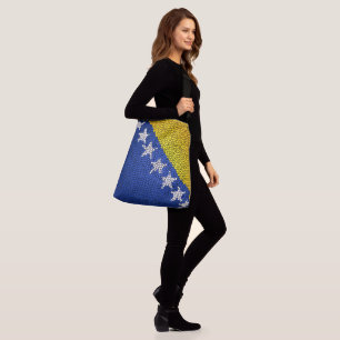 Bosnia and Herzegovina Flag Tragetaschen Mit Langen Trägern