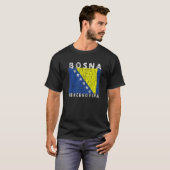 Bosnia and Herzegovina Flag Used Look For Bosnian T-Shirt (Vorne ganz)