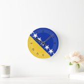 Bosnia Flag Runde Wanduhr (Zuhause)