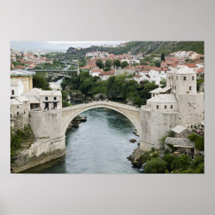 Bosnia-Hercegovina - Mostar. The Old Bridge Poster