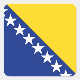 bosnia und herzegovina quadratischer aufkleber