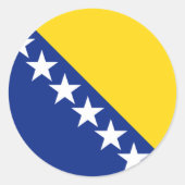 bosnia und herzegovina runder aufkleber (Vorderseite)