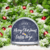 Bosnian American Bilingual Merry Christmas Schneekugeln (Weihnachten)