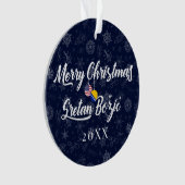 Bosnian American With Custom Year Bilingual Ornament (Vorderseite)