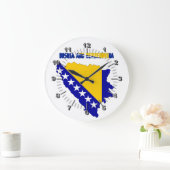 Bosnian country flag große wanduhr (Zuhause)