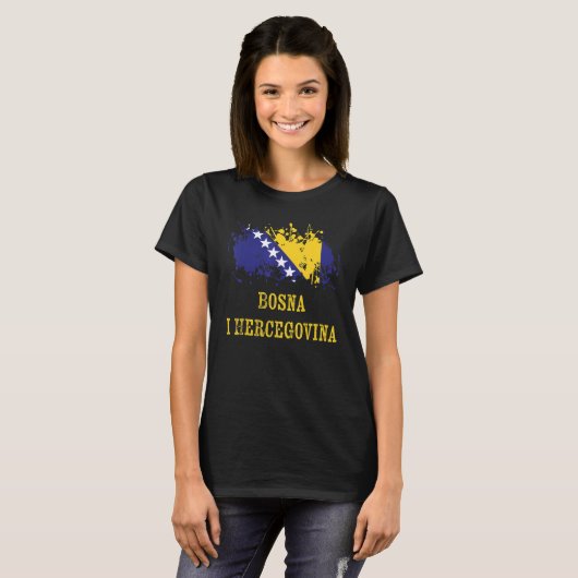 Bosnian enthusiasts for Bosnia and Herzegovina T-Shirt (Vorne ganz)