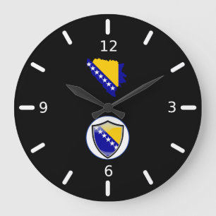 Bosnian flag large clock große wanduhr