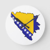 Bosnian Wall Clock Runde Wanduhr (Vorderseite)