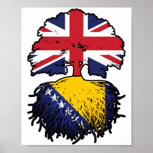 Bosnien-bosnisches britisches Vereinigtes Königrei Poster