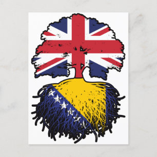 Bosnien-bosnisches britisches Vereinigtes Königrei Postkarte