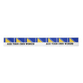 Bosnien-Flagge Satinband (Vorderseite)