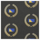 Bosnien-Flagge Stoff (Nahaufnahme)