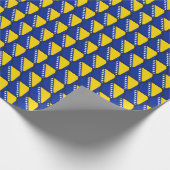 Bosnien-Flaggen-Bienenwaben-Packpapier Geschenkpapier (Ecke)