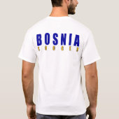 Bosnien-Fußball-Schild T-Shirt (Rückseite)