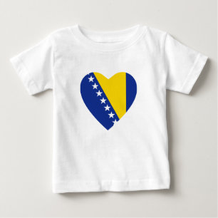 Bosnien-Herzegowinaflaggen-Herz-T - Shirt