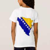 Bosnien-Herzegowinaflaggen-Karte Größengleich T-Shirt (Rückseite)