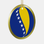 Bosnien-Herzegowinaflaggen-Verzierung Keramikornament (Rechts)