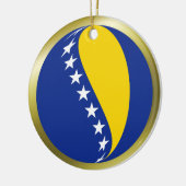 Bosnien-Herzegowinaflaggen-Verzierung Keramikornament (Links)