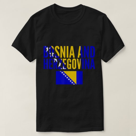 Bosnien - Länderflagge Bosnien und Herzegowina T-Shirt (Design vorne)