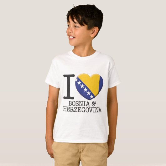 Bosnien u. Herzegowina T-Shirt (Vorne ganz)