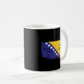 Bosnien und Herzegowina - Bosnienflagge Kaffeetasse (VorderseiteRechts)