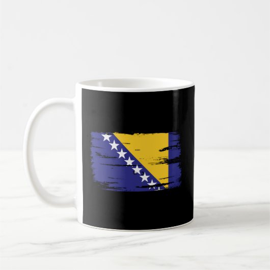 Bosnien und Herzegowina - Bosnienflagge Kaffeetasse (Links)