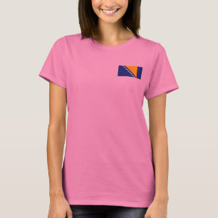 Bosnien und Herzegowina Flagge + Karte T - Shirt