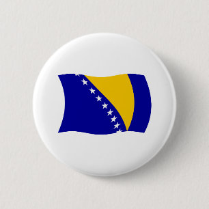 Bosnien und Herzegowina Flagge Knopf Button