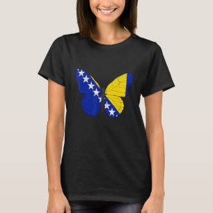 Bosnien und Herzegowina Flagge Schmetterling Bosni T-Shirt