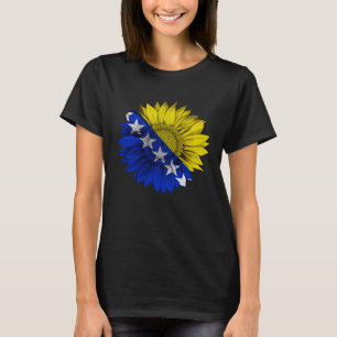 Bosnien und Herzegowina Flagge Sonnenblumen bosnis T-Shirt