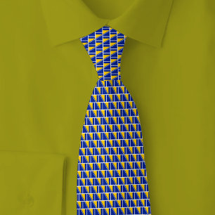 Bosnien und Herzegowina-Flagge Ziegelmuster Krawatte