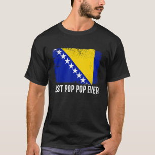 Bosnien und Herzegowina Flaggen Bester Pop Pop je  T-Shirt