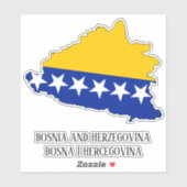 Bosnien und Herzegowina Flaggen Charming Patriotic Aufkleber (Blatt)