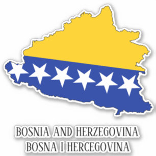 Bosnien und Herzegowina Flaggen Charming Patriotic Aufkleber