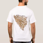 Bosnien und Herzegowina - Flaggen- und Map-T - Shi T-Shirt (Rückseite)