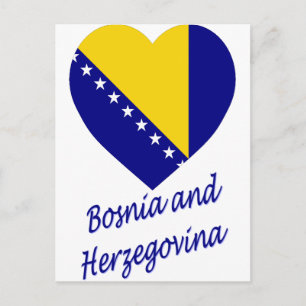 Bosnien und Herzegowina - Flaggenschwerpunkt Postkarte