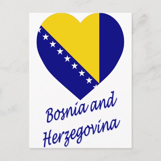 Bosnien und Herzegowina - Flaggenschwerpunkt Postkarte (Vorderseite)