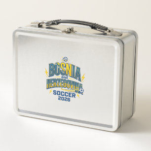 Bosnien und Herzegowina Fußball 2026 Fußball Fett Metall Brotdose