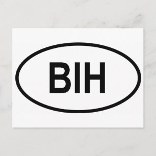 Bosnien und Herzegowina Int'l Vehicle Reg. Code Postkarte