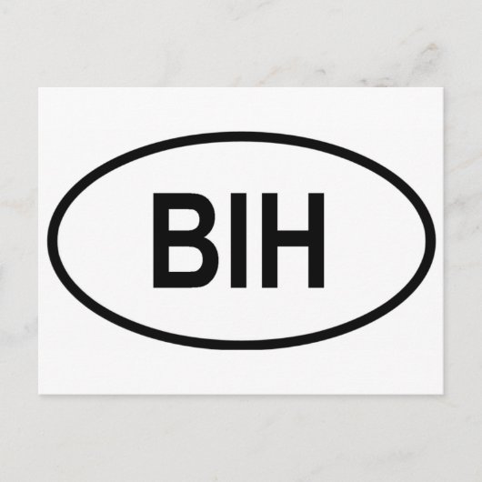 Bosnien und Herzegowina Int'l Vehicle Reg. Code Postkarte (Vorderseite)