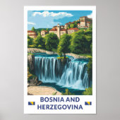 Bosnien und Herzegowina - Japan Illustration Art Poster (Vorne)